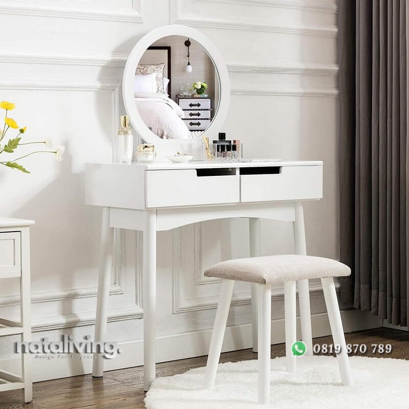 Meja Rias Putih Minimalis Model Terbaru Jepara nataliving furniture 1 Meja Rias Putih Minimalis Model Terbaru Jepara nataliving furniture 1