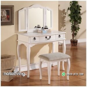 Meja Rias Kayu / Tolet Warna Putih nataliving furniture