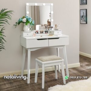 Meja Rias Warna Putih Model Minimalis Terbaru nataliving furniture