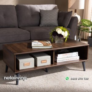 Meja Ruang Tamu Jati Model Minimalis Kaki Retro nataliving furniture