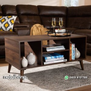 Meja Ruang Tamu Kayu Model Minimalis Retro Jati nataliving furniture