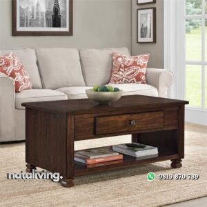 Meja Tamu Laci Minimalis Jati Jepara nataliving furniture