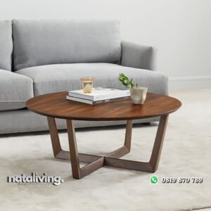 Meja Tamu Bundar Minimalis Terbaru Dari Kayu Jati nataliving furniture