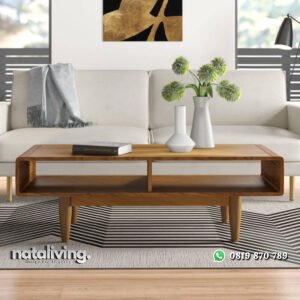Meja Tamu Jati Model Minimalis Kaki Retro nataliving furniture