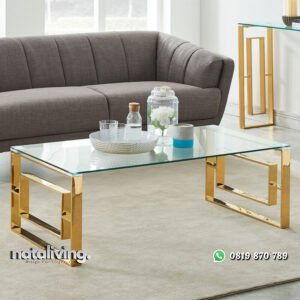 Meja Tamu Kaki Stainless Model Minimalis Modern nataliving furniture