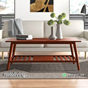 Meja Tamu Kayu Jati Model Minimalis In Walnut nataliving furniture