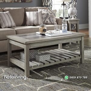 Meja Tamu Kayu Klasik Mindi nataliving furniture