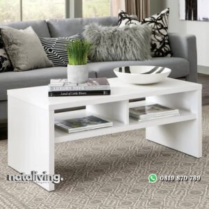 Meja Tamu Putih Floryn Model Minimalis Terbaru nataliving furniture