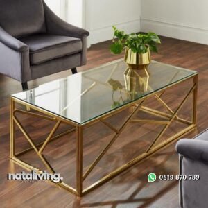 Meja Tamu Stainless Steel Model Minimalis Modern nataliving furniture