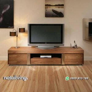 Meja TV Jati Model Minimalis Paling Populer nataliving furniture