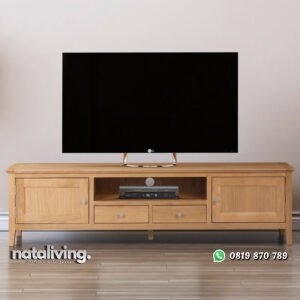 Meja TV Jati Minimalis Model Paling Baru nataliving furniture