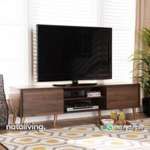 Meja TV Minimalis Modern Kayu Jati Ala Retro Style nataliving furniture
