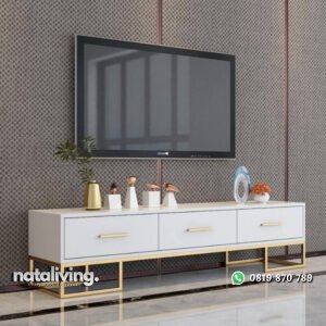 Meja TV Minimalis Stainless Model Modern Terbaru nataliving furniture