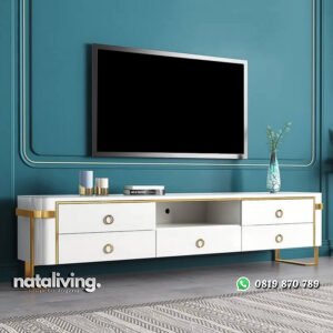 Meja TV Stainless Modern Model Minimalis Terbaru nataliving furniture