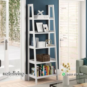 Rak Buku Duco Putih Model Minimalis Baru nataliving furniture