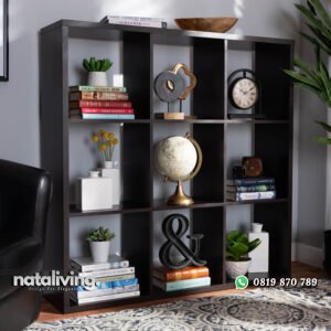 Rak Buku Minimalis Sederhana Dari Kayu Jati nataliving furniture