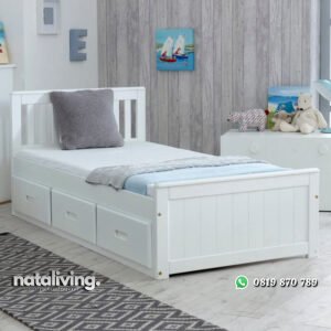 Ranjang Anak Terbaru Model Minimalis 3 Laci nataliving furniture