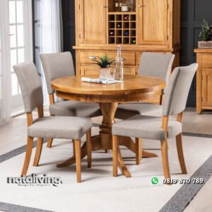 Set Meja Makan Budar 4 Kursi Jok nataliving furniture