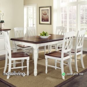 Set Meja Makan 6 Kursi + Bufet Dapur nataliving furniture