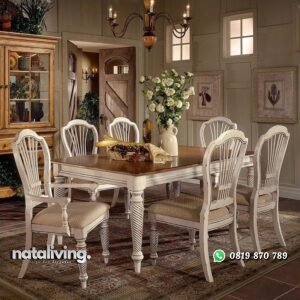Set Meja Makan Klasik JH-ID 016 nataliving furniture