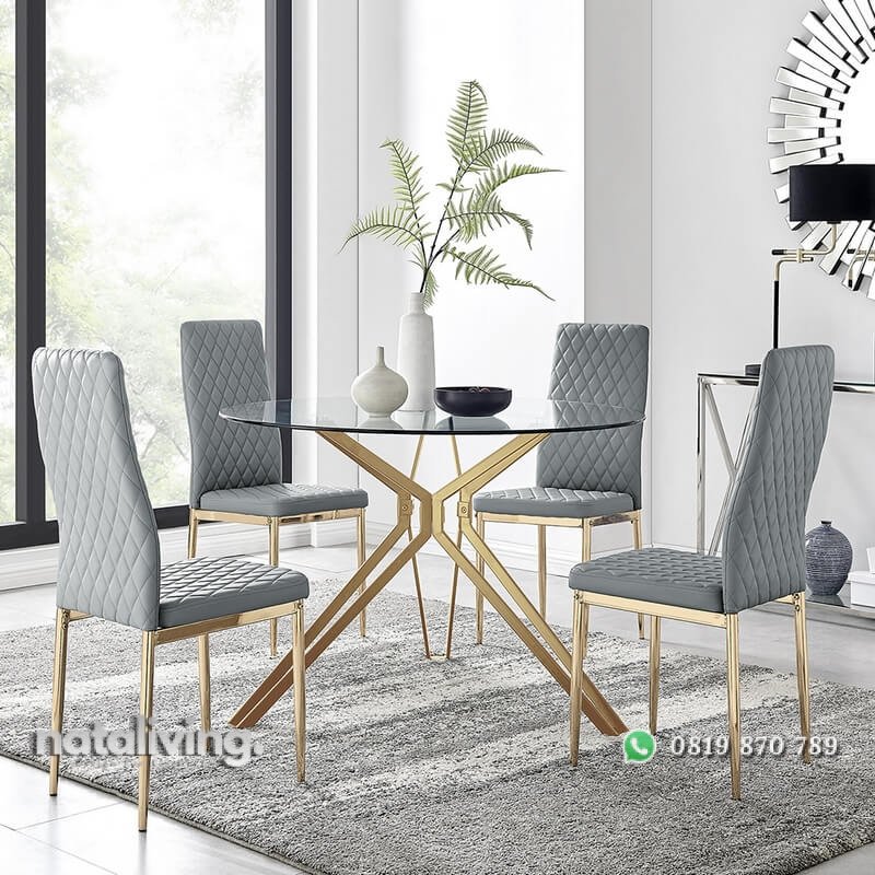 Set Meja Makan Stainless 4 Kursi Model Minimalis nataliving furniture 2 Set Meja Makan Stainless 4 Kursi Model Minimalis nataliving furniture 2