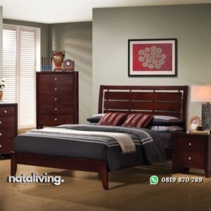 Set Tempat Tidur Minimalis Red Mahogany nataliving furniture