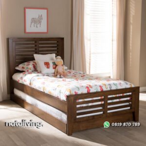 Tempat Tidur Anak Jati Sorong Desain Minimalis nataliving furniture