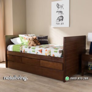 Tempat Tidur Anak Jati Terbaru Model Minimalis nataliving furniture