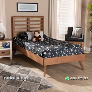 Tempat Tidur Anak Retro Minimalis Dari Kayu Jati nataliving furniture