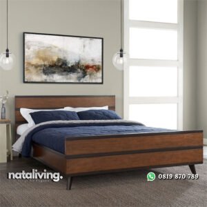Tempat Tidur Jati Modern Gaya Minimalis Terbaru 2021 nataliving furniture