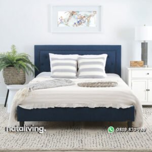 Tempat Tidur Jok Navy Blue Abbyson Minimalis nataliving furniture