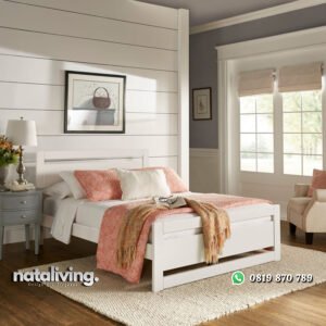 Tempat Tidur Minimalis Terbaru Dari Kayu In White nataliving furniture