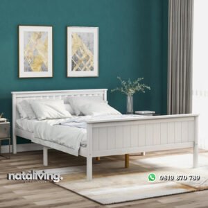 Tempat Tidur Putih Minimalis Raunds Model Terbaru nataliving furniture