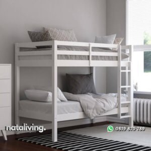 Tempat Tidur Tingkat Anak Warna Putih Minimalis nataliving furniture