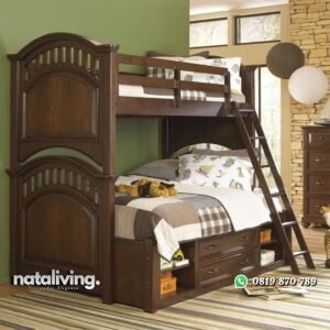 Tempat Tidur Tingkat Jati Jepara Josi nataliving furniture